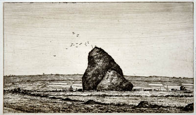Richard Müller (1874-1954),Ein gigantischer Heuhaufen, die nebenstehenden Häuser
weit überragend,a colossal haystack dwarfing the nearby houses