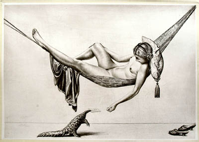 Richard M&uuml;ller (1874-1954),ein reizendes, symboltr&auml;chtiges Blatt und ein
Meisterst&uuml;ck der Kompostion,a charming and masterly composed artwork