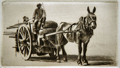 Richard Müller (1874-1954),spontane Skizze, direkt vor dem Motiv radiert,spontaneous
sketch, etched directly in front of the motif