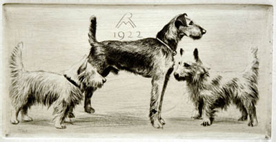 Richard M&uuml;ller (1874-1954),Das Modellstehen machte diesem Trio offensichtlich keine
Probleme,obvoiusly this trio has no problems with acting as models